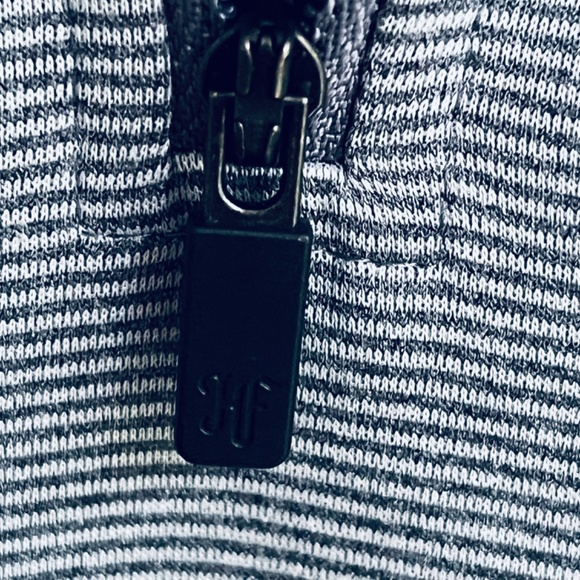 Hickey Freeman Men's Quarter Zip Pullover Striped Gray Size M - Picture 12 of 15